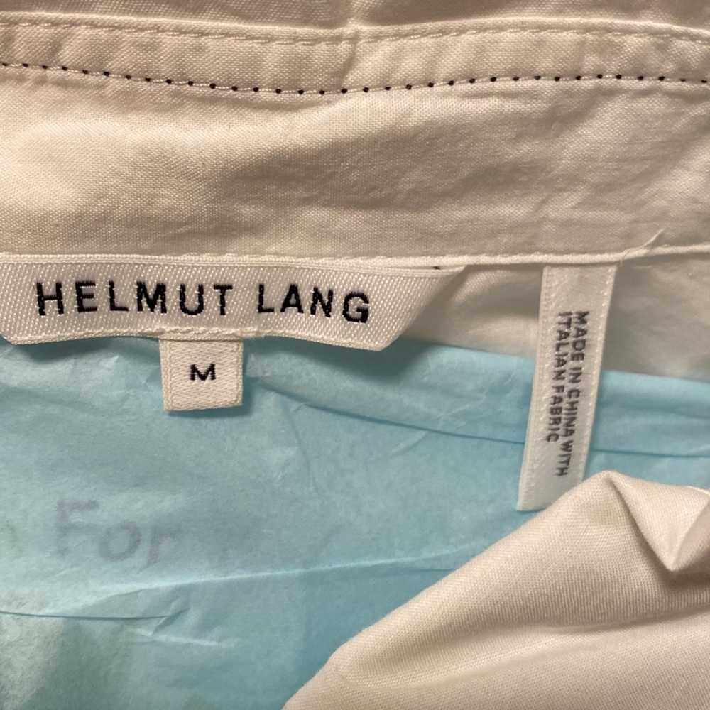 Helmut Lang White Button Down With Draw String - image 6